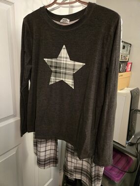 Long Sleeve Plaid Star PJs
